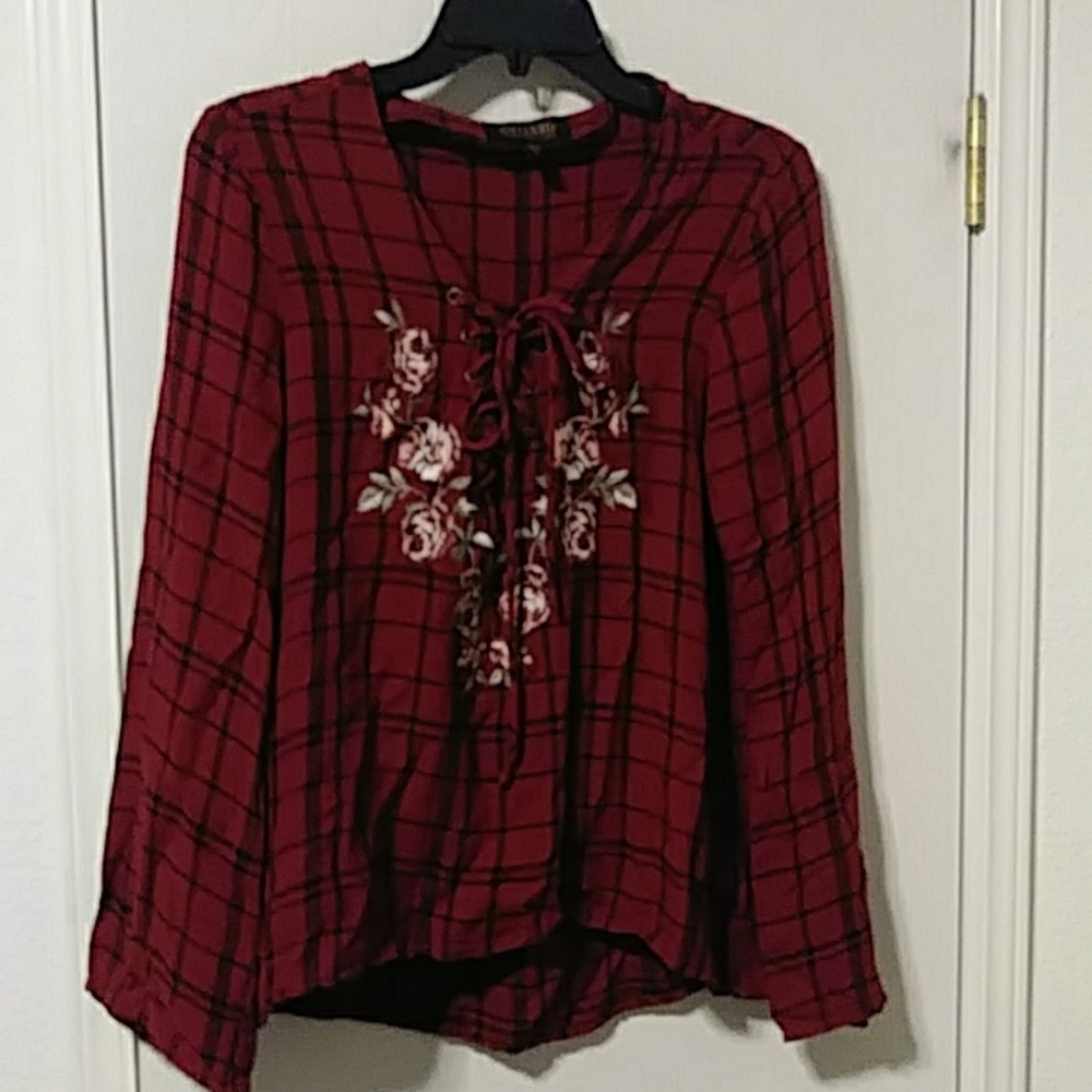 Lace up flannel